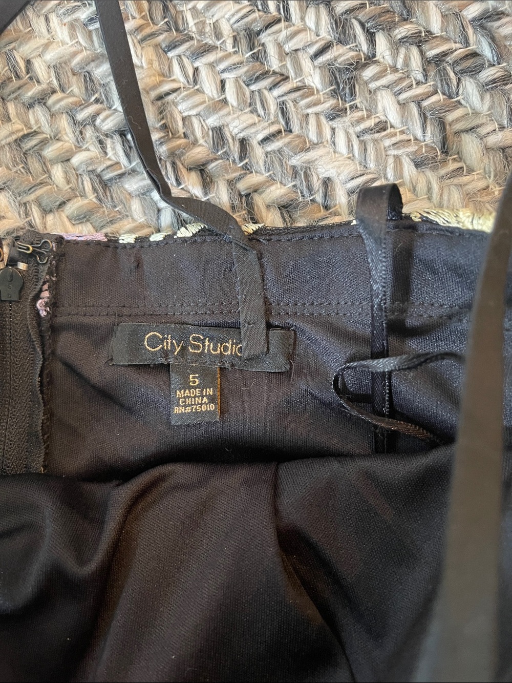 City Studio Black Floral Embroidered Prom Dress - Picture 2 of 10